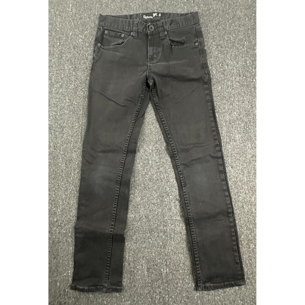 RSQ New York  Slim Straight Jeans Mens Size 29x32 Black Dark Wash